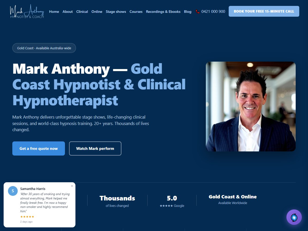Hypnotherapist Gold Coast – Stop Smoking – Weight Loss