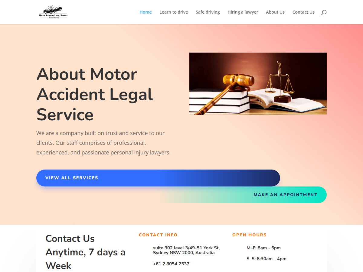 Motor Accident Legal Service