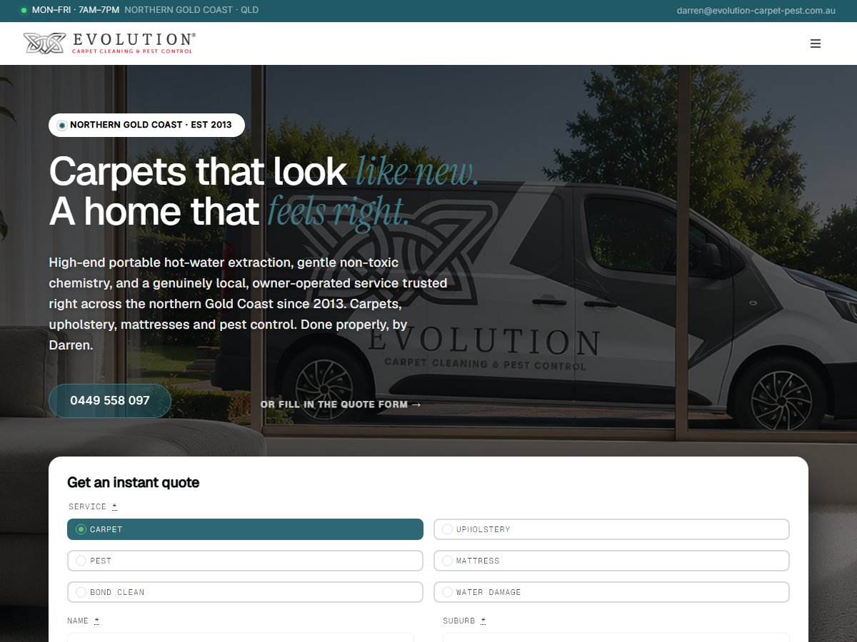 Evolution Group Carpet Cleaning and Pest Control