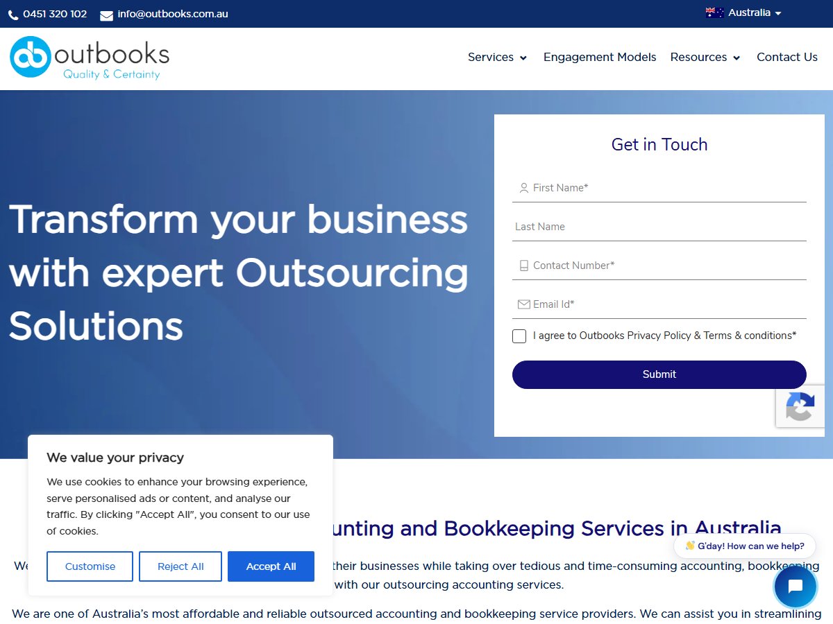 Outbooks – Accounting Outsourcing Australia