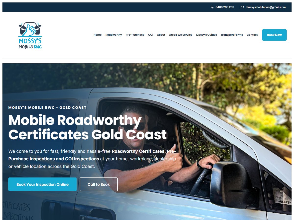 Mossy’s Mobile RWC and Safety Certificates