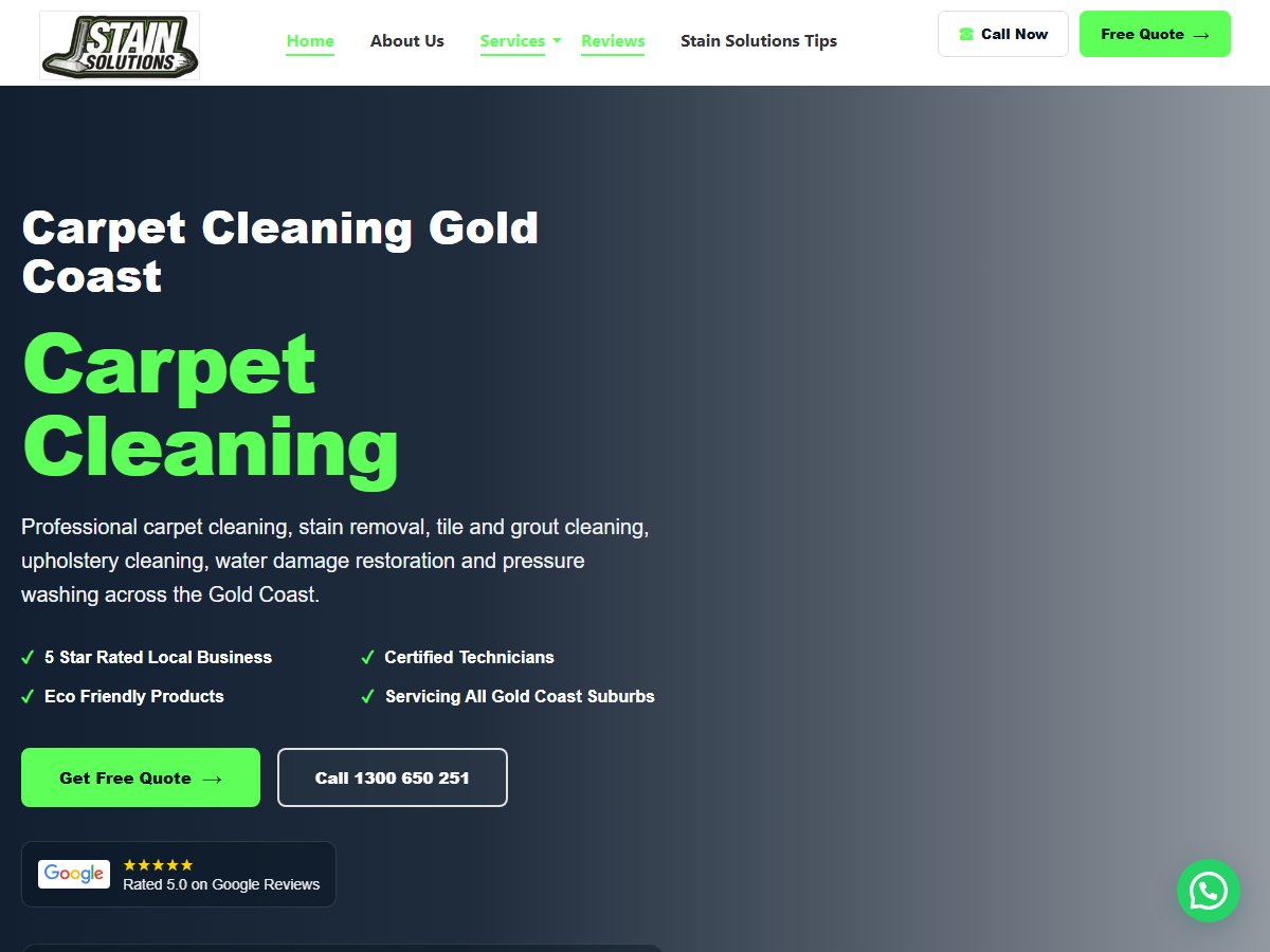 Stain Solutions Carpet Cleaning Gold Coast