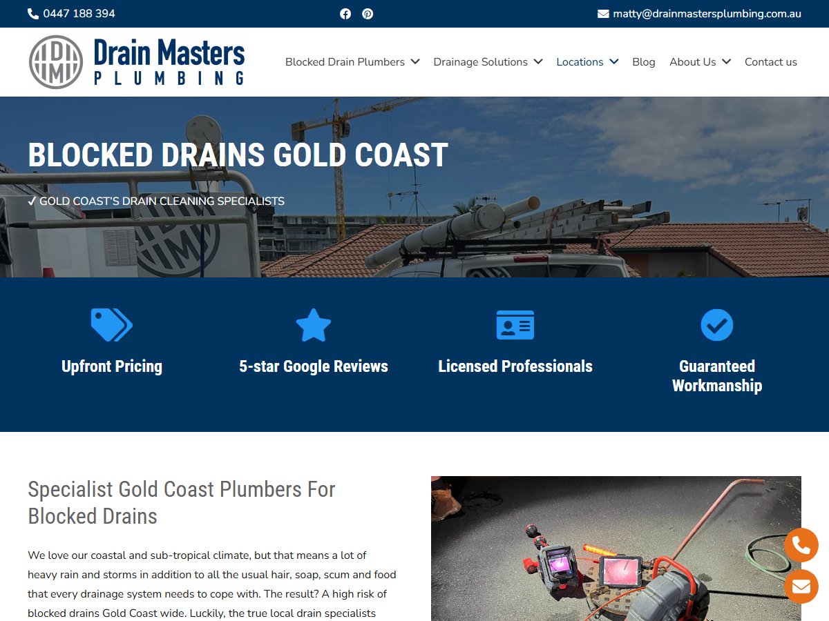 Drain Masters Plumbing Gold Coast