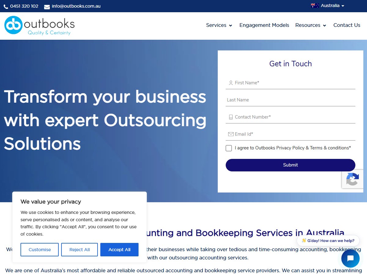 Outbooks – Accounting Outsourcing Australia