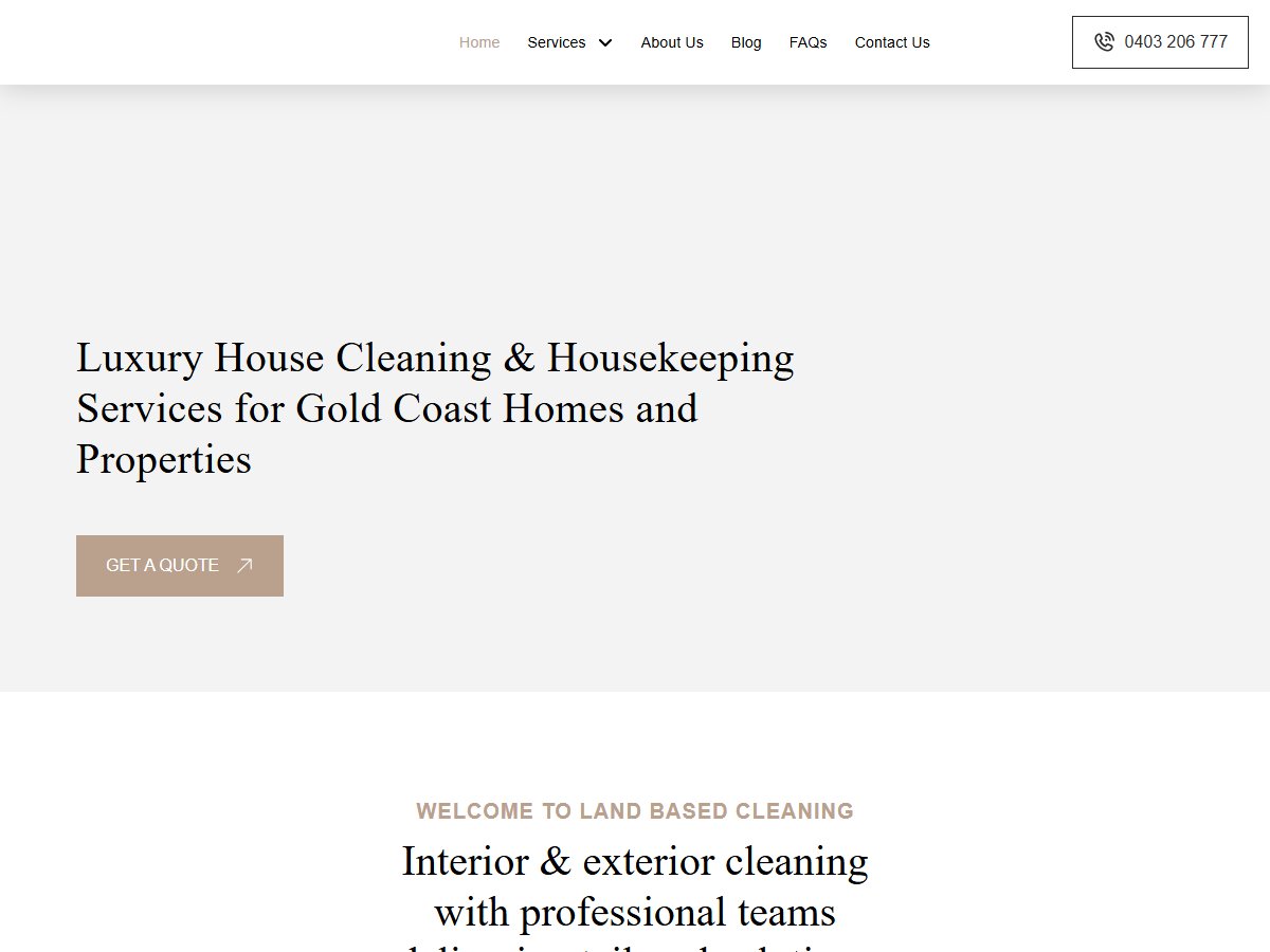 Land Based Cleaning