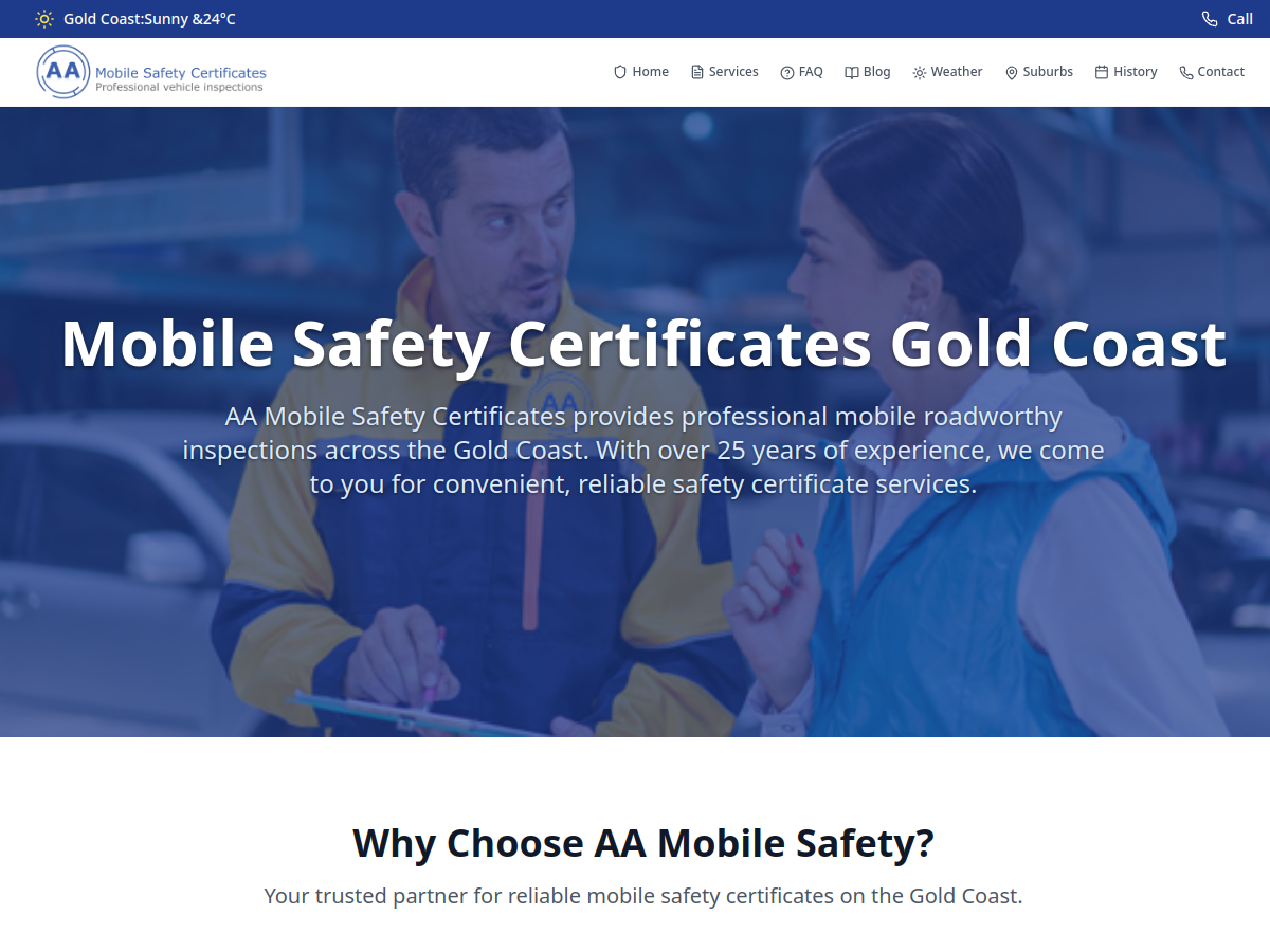 AA Mobile Safety Certificates